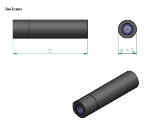 bule laser module size